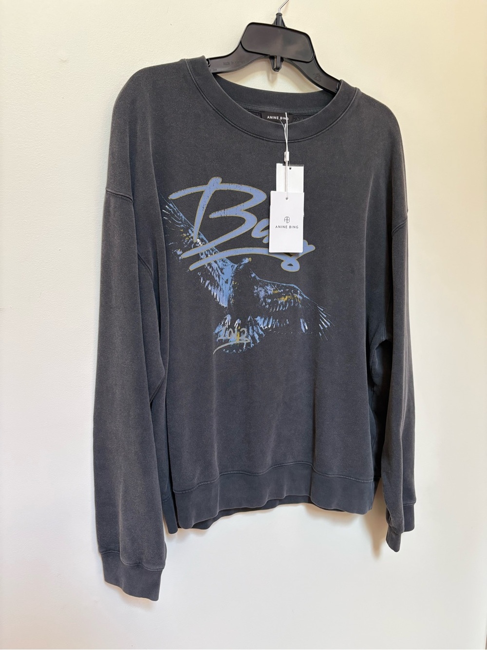 NWT ANINE BING Spencer Logo Sweatshirt Size XL - Picture 4 of 15